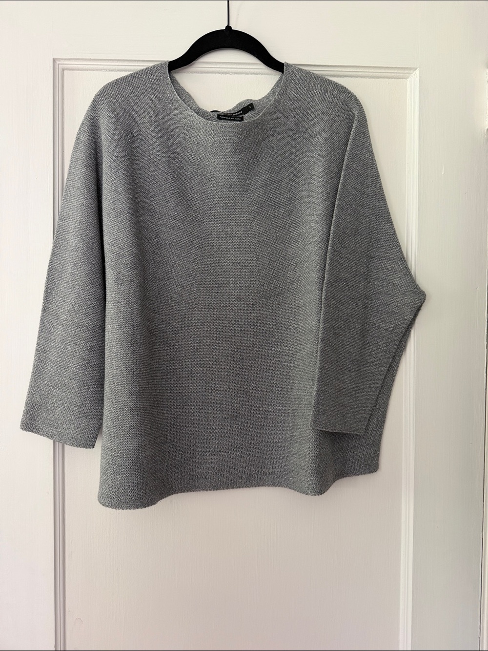 Relaxed Grey Crewneck Sweater - Women's